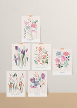 Load image into Gallery viewer, Set of 6 Floral Postcards
