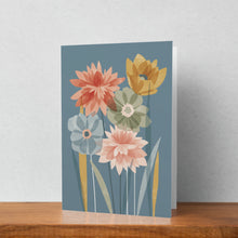 Load image into Gallery viewer, Dahlia and Anemone Abstract Floral Art Card