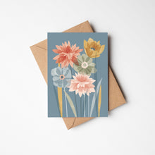 Load image into Gallery viewer, Dahlia and Anemone Abstract Floral Art Card