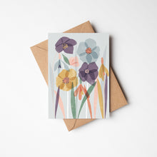 Load image into Gallery viewer, Snowdrops and Hellebores Abstract Floral Art Greeting Card