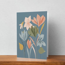 Load image into Gallery viewer, Crocus and Violets Abstract Floral Art Greeting Card