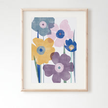 Load image into Gallery viewer, Bold Abstract Floral Art Print Pastel