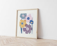 Load image into Gallery viewer, Bold Abstract Floral Art Print Pastel