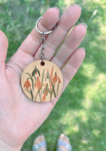 Load image into Gallery viewer, Snowdrops Wooden Keyring