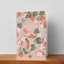 Load image into Gallery viewer, String of Hearts Wedding Card