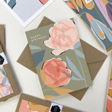 Load image into Gallery viewer, Peonies Birthday Card