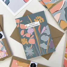 Load image into Gallery viewer, Dried Flower Bouquet Anniversary Card