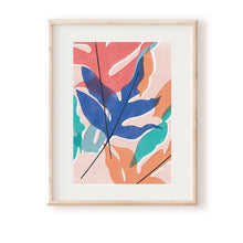 Load image into Gallery viewer, Blue Star Fern Pink Art Print - Rachel Mahon Print