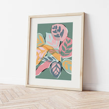 Load image into Gallery viewer, Calathea Makoyana Teal Art Print