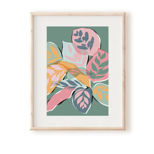Load image into Gallery viewer, Calathea Makoyana Teal Art Print