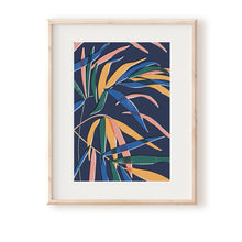 Load image into Gallery viewer, Cascade Palm No. 2 Blue Art Print - Rachel Mahon Print