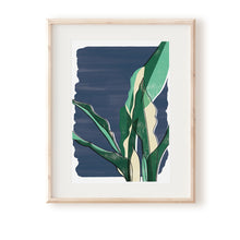 Load image into Gallery viewer, Mother in Law's Tongue Blue Art Print - Rachel Mahon Print