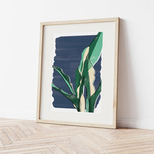 Load image into Gallery viewer, Mother in Law's Tongue Blue Art Print - Rachel Mahon Print