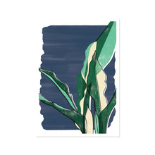 Load image into Gallery viewer, Mother in Law's Tongue Blue Art Print - Rachel Mahon Print