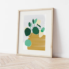 Load image into Gallery viewer, Pilea Mustard Art Print - Rachel Mahon Print