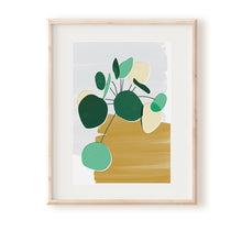 Load image into Gallery viewer, Pilea Mustard Art Print - Rachel Mahon Print