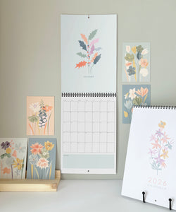 2026 Floral Wall Calendar