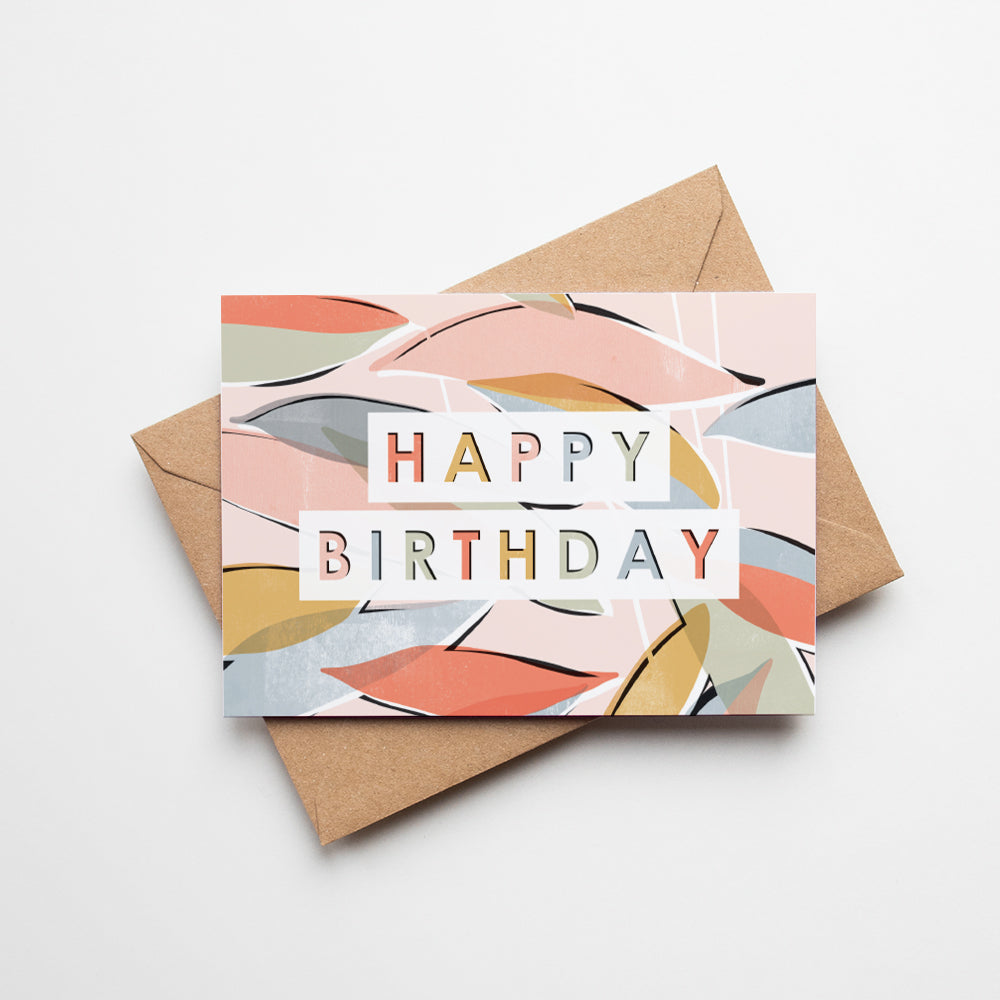 Happy Birthday Typography Card