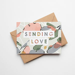 Sending Love Typography Card