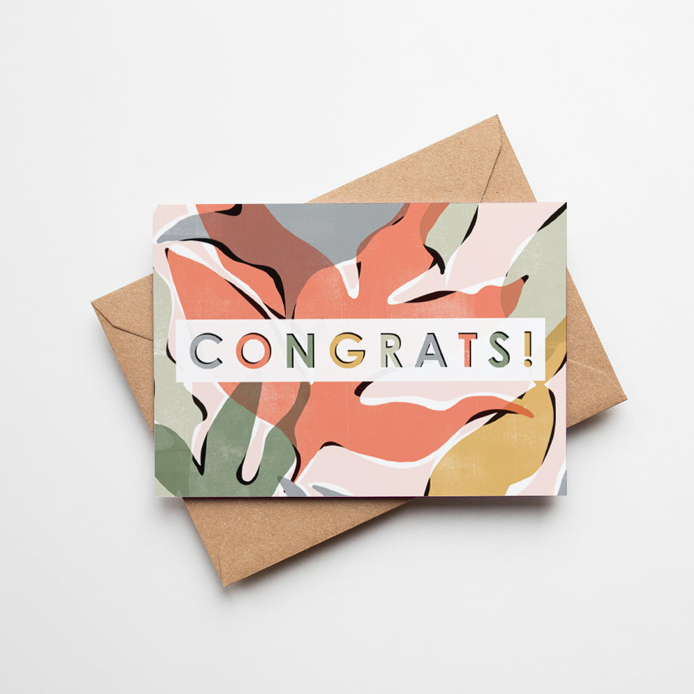 Congratulations Typography Card