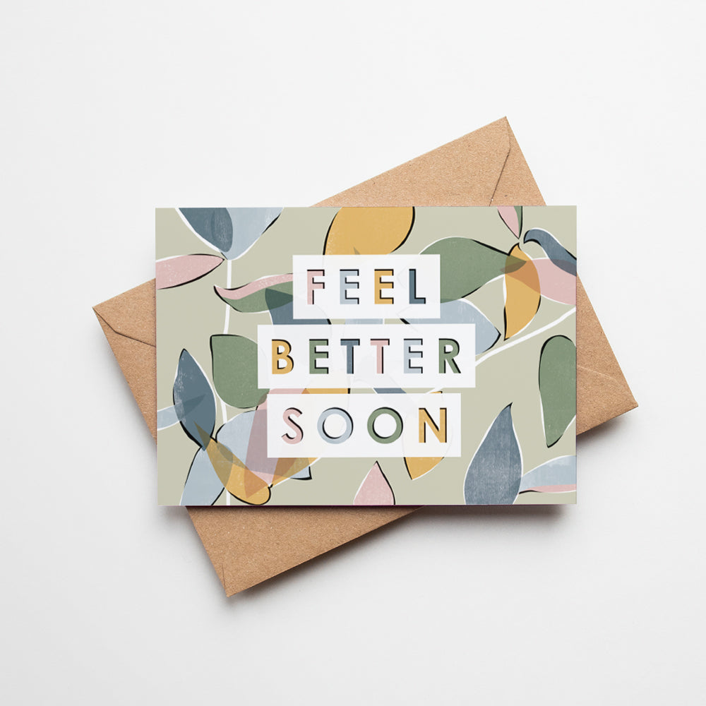 Feel Better Soon Typography Card