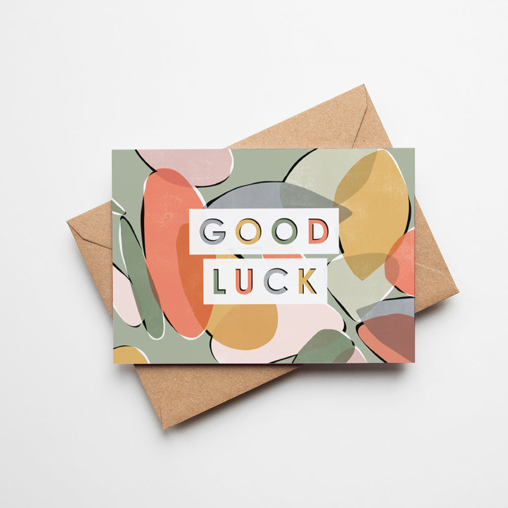 Good Luck Typography Card