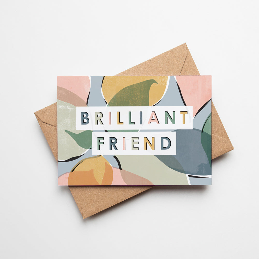 Brilliant Friend Typography Card