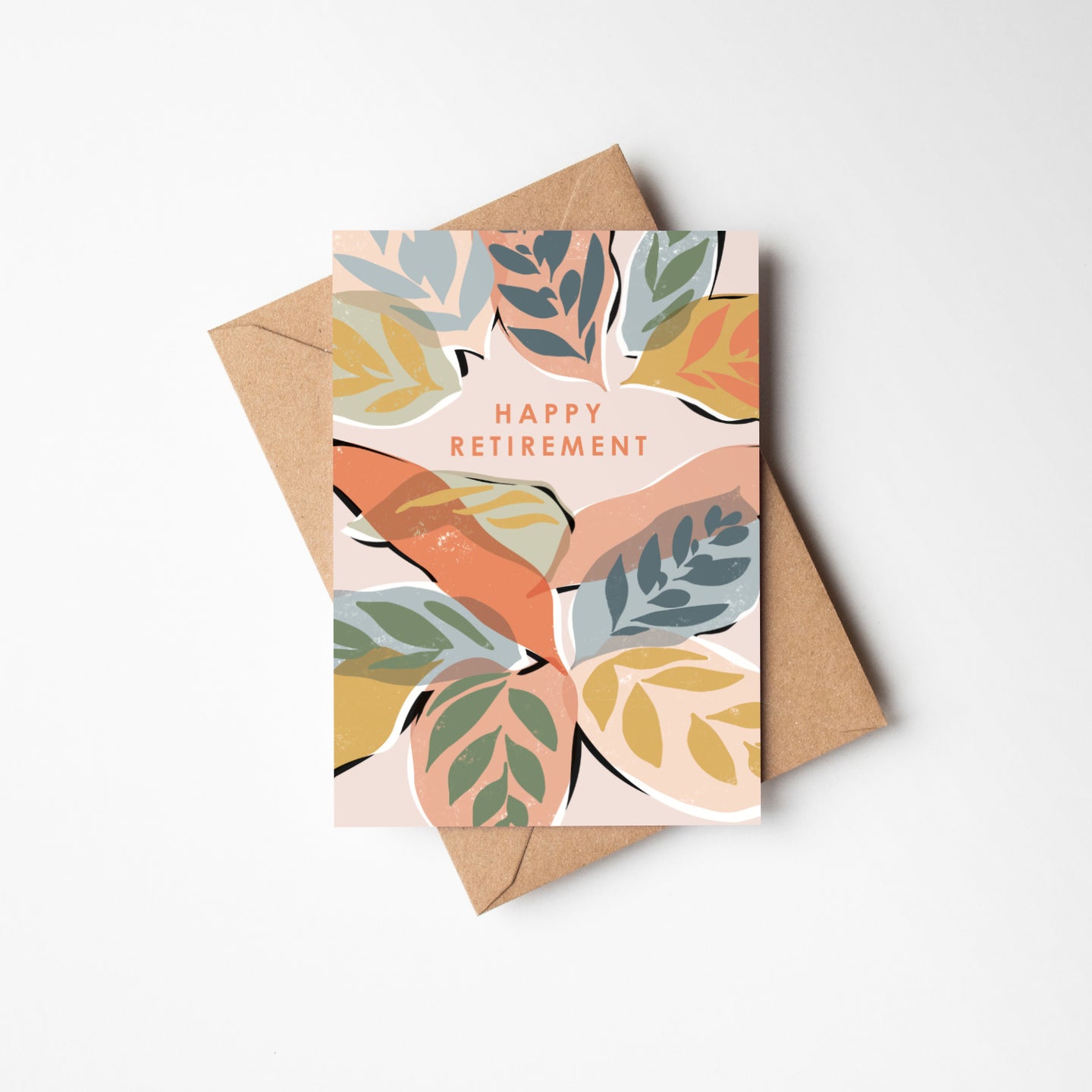 Abstract Leaf Retirement Card