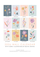 Load image into Gallery viewer, 2026 Floral Wall Calendar
