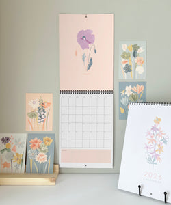 2026 Floral Wall Calendar