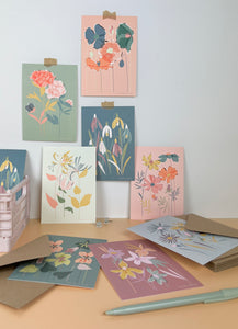 Set of 8 Floral Postcards