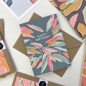 Botanical Happy Birthday Card