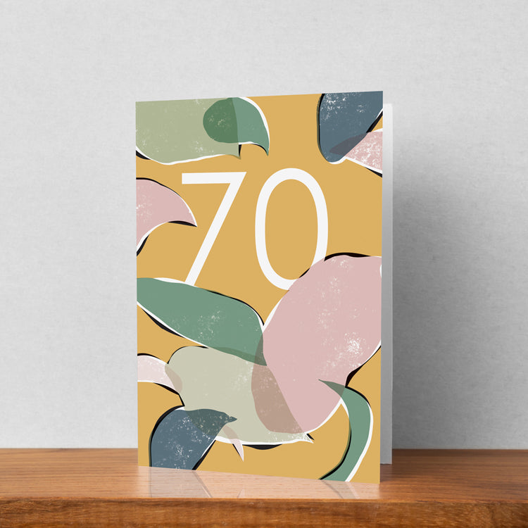 Mam 70th Birthday Card - Special Thoughts - View #2