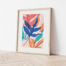 Load image into Gallery viewer, Blue Star Fern Pink Art Print - Rachel Mahon Print
