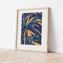 Load image into Gallery viewer, Cascade Palm No. 2 Blue Art Print - Rachel Mahon Print
