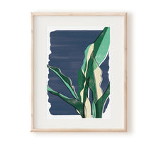 Load image into Gallery viewer, Mother in Law&#39;s Tongue Blue Art Print - Rachel Mahon Print
